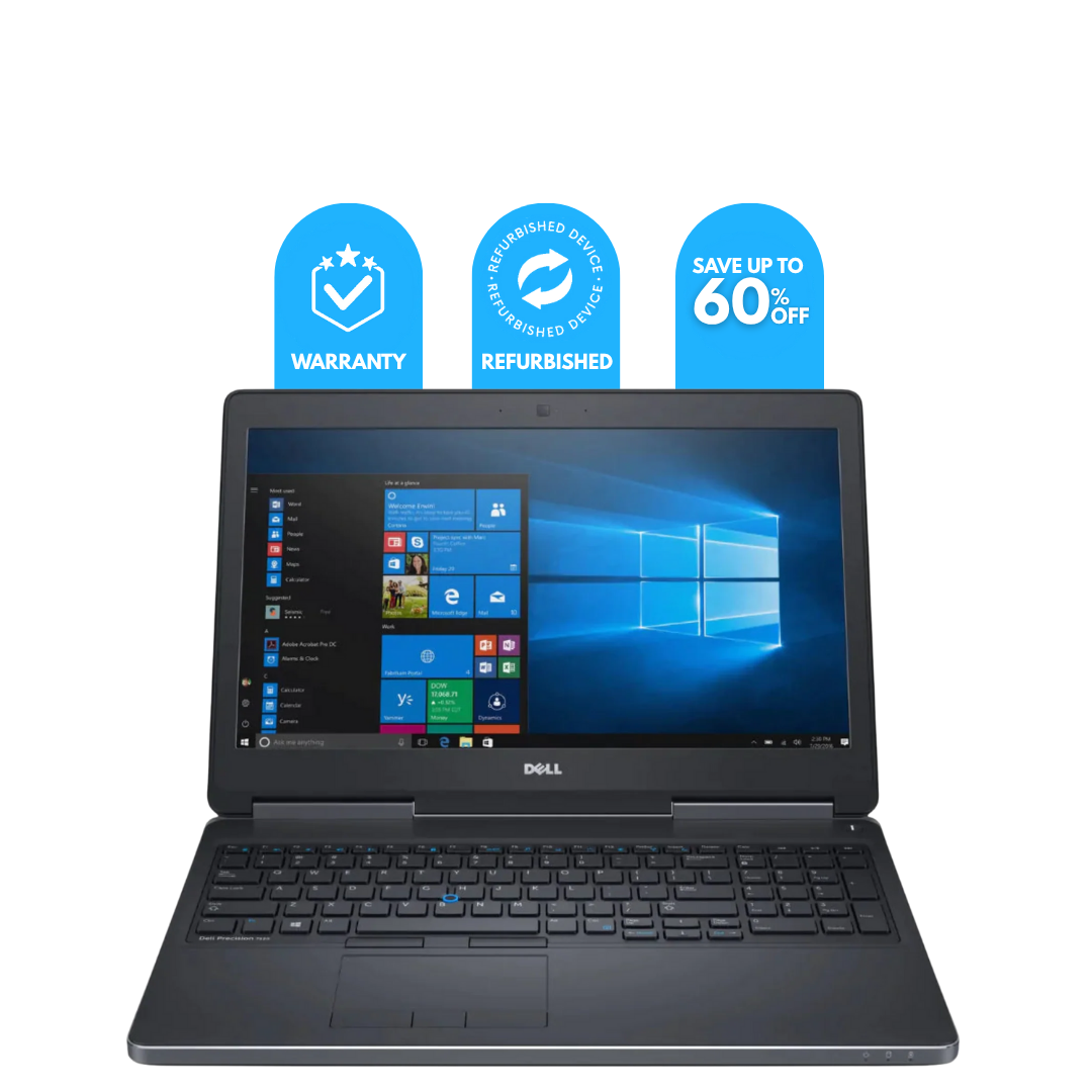 Refurbished Dell Precision 7520 Workstation | i7 7th Gen | 16 GB RAM | 512 GB SSD | 15.6″ FHD