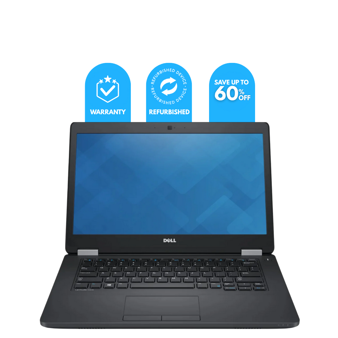 Refurbished Dell Latitude E5470 Laptop | Intel Core i5 6th Gen | 8GB RAM | 256GB SSD | 14″ FHD Display