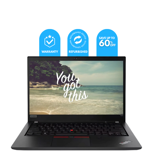 Refurbished Lenovo ThinkPad T490 Laptop | Intel Core i7 10th Gen | 16GB RAM | 256GB SSD | 2 GB Graphics Card | 14″ FHD Display